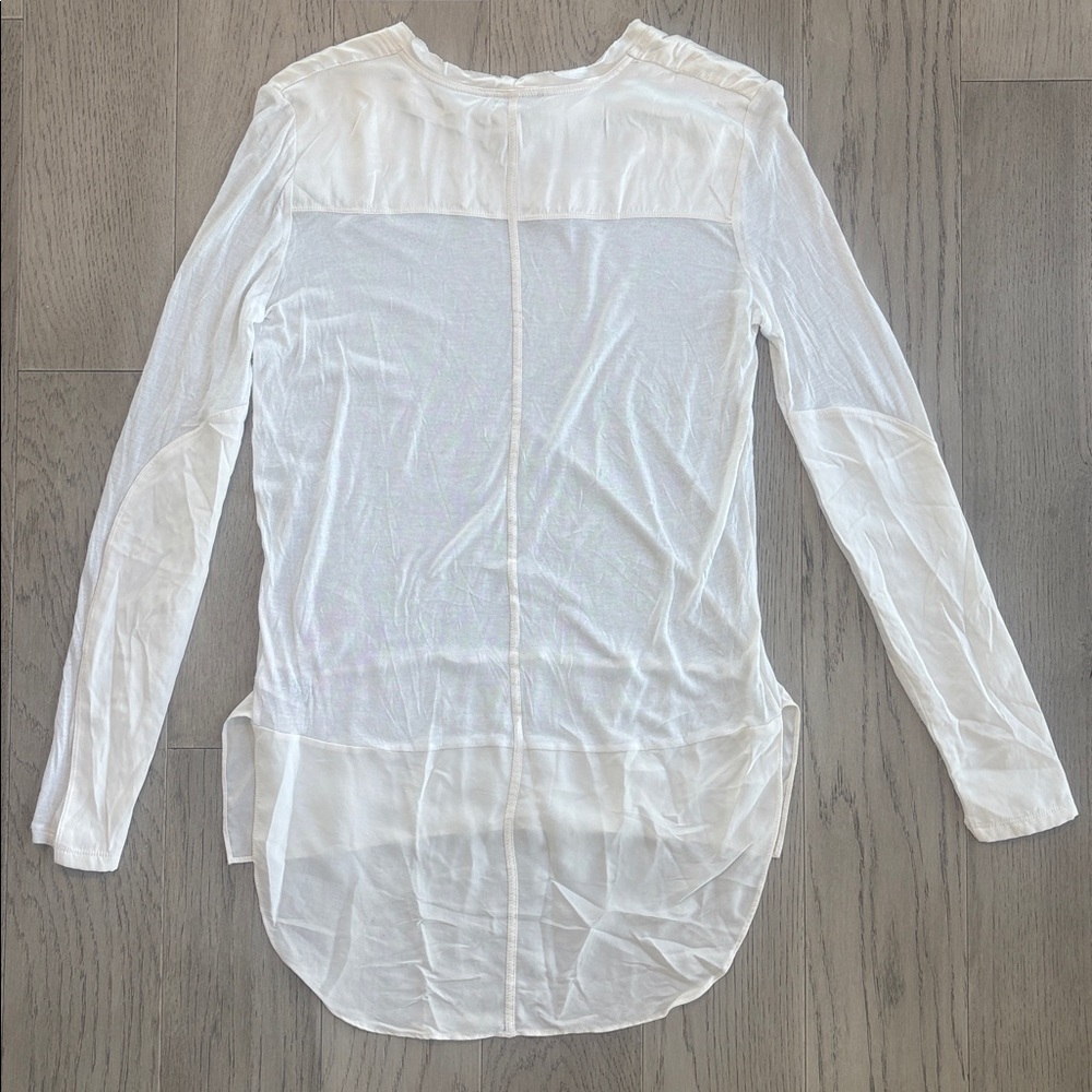 Rag & Bone Bright White Riley Long Sleeve Top XS New NWT - Picture 7 of 8